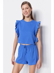 trendyol pajama set - navy blue - plain