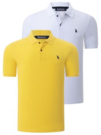 duo set t8561 dewberry mens tshirt-white-yellow σε προσφορά