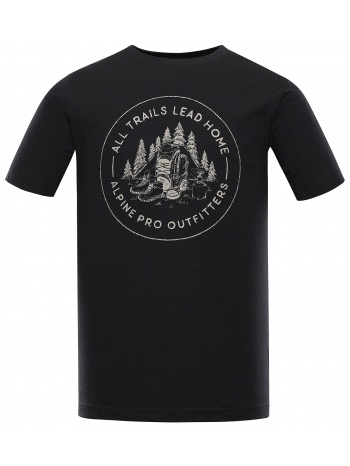 men`s cotton t-shirt alpine pro lefer black variant pc σε προσφορά