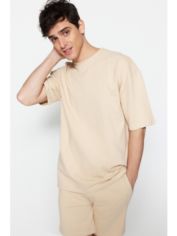 trendyol t-shirt - beige - relaxed fit σε προσφορά