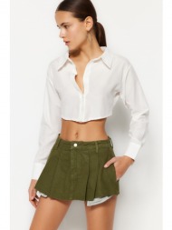 trendyol shorts - khaki - low waist