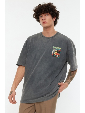 trendyol t-shirt - gray - regular fit σε προσφορά