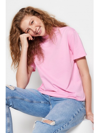 trendyol t-shirt - pink - regular fit σε προσφορά