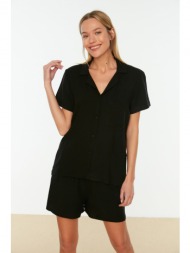trendyol pajama set - black - plain