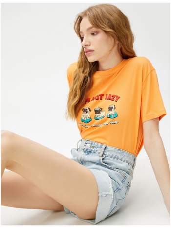 koton t-shirt - orange - regular fit σε προσφορά