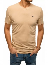 beige men`s t-shirt without print rx4465