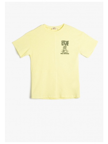 koton t-shirt - yellow - regular fit