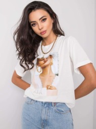 women`s white t-shirt with print