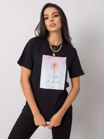 women`s black t-shirt with print σε προσφορά