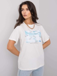 women`s white t-shirt with print