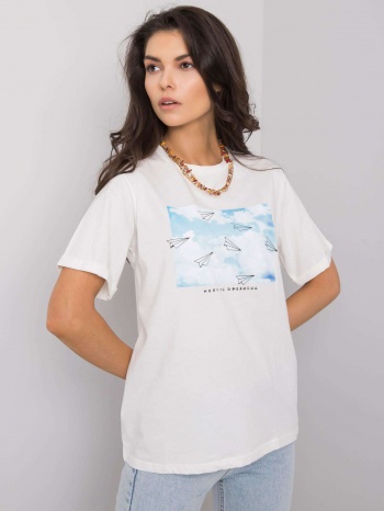women`s white t-shirt with print σε προσφορά