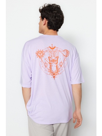 trendyol t-shirt - purple - oversize σε προσφορά