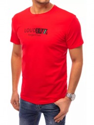 red men`s t-shirt dstreet with print