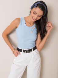 light blue ribbed top