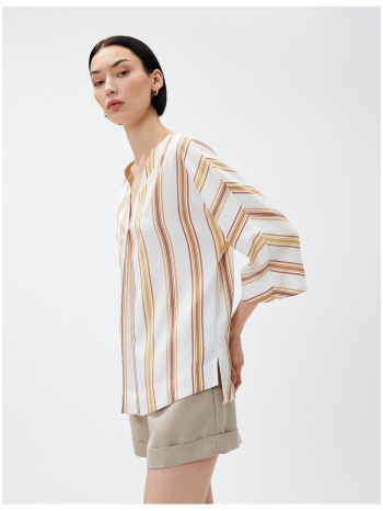 koton blouse - brown - regular fit σε προσφορά