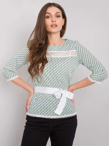 white and green blouse with colorful patterns σε προσφορά