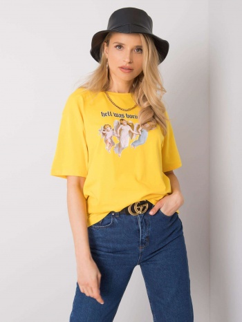 yellow t-shirt with print jasmine rue paris σε προσφορά