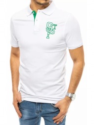 men`s white polo shirt with dstreet embroidery