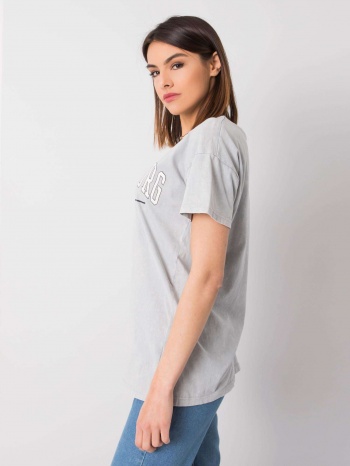 light grey t-shirt with carol rue paris print σε προσφορά