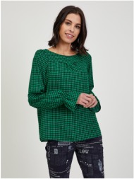 green women`s patterned blouse orsay - ladies
