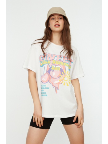 γυναικείο μπλουζάκι trendyol twoss21ts2705/white σε προσφορά