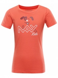 children`s cotton t-shirt nax nax lievro dk. apricot variant pa
