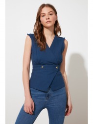 trendyol blouse - navy blue - fitted
