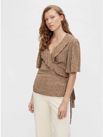 brown patterned blouse . object - women σε προσφορά