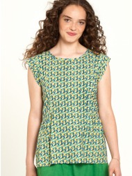 green patterned blouse tranquillo - women