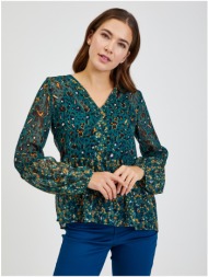 green women`s patterned blouse orsay - ladies