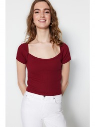 trendyol blouse - burgundy - regular fit