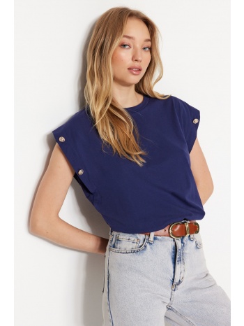 trendyol t-shirt - navy blue - regular fit σε προσφορά