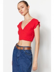 trendyol blouse - red - fitted