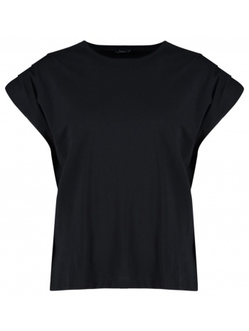 trendyol curve plus size μπλούζα - schwarz - χαλαρή εφαρμογή σε προσφορά