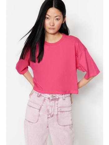 trendyol t-shirt - ροζ - χαλαρή εφαρμογή σε προσφορά