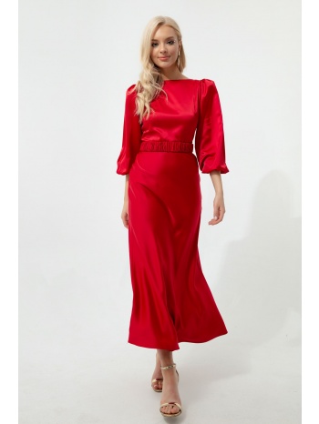 lafaba evening & prom dress - red - basic σε προσφορά