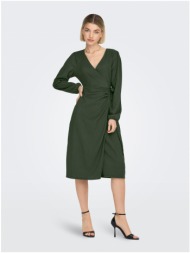 green ladies wrap dress only merle - γυναικεία