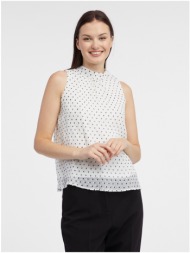 orsay white lady`s polka dot blouse - women