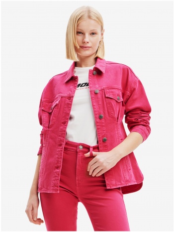 dark pink desigual morgon denim jacket - ladies σε προσφορά