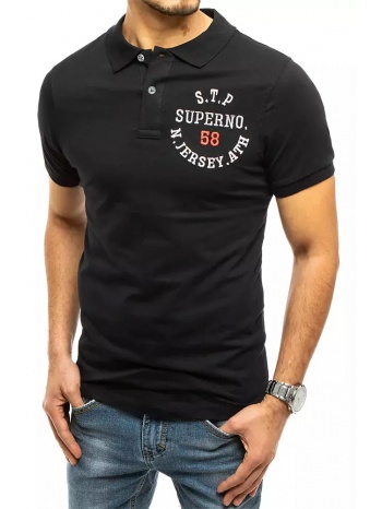 μαύρο μπλουζάκι πόλο με κέντημα dstreet σε προσφορά