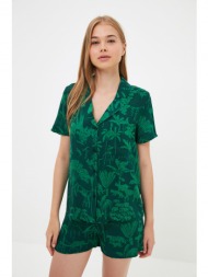 trendyol πιτζάμα σετ - πράσινο - animal print