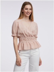 orsay light pink ladies patterned blouse - women