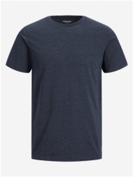 σκούρο μπλε ανδρικό brindle basic t-shirt jack &; jones organic - ανδρικά