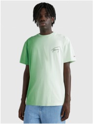 ανοιχτό πράσινο ανδρικό t-shirt tommy jeans - ανδρικά