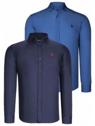 dual set g725 dewberry ανδρικο πουκαμισο-navy blue-indigo
