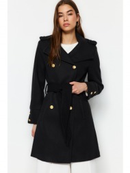 μοντέρνο παλτό - schwarz - διπλό στήθος