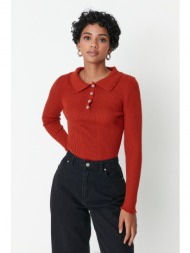 trendyol πουλόβερ - πορτοκαλί - slim fit