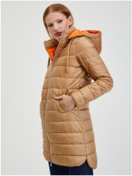 orsay ανοιχτό καφέ γυναικείο χειμωνιάτικο καπιτονέ παλτό - γυναικεία