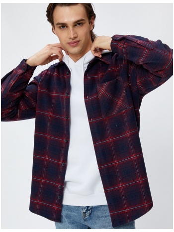 koton lumberjack shirt classic collar buttons pocket σε προσφορά