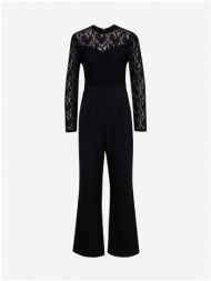 orsay μαύρη γυναικεία φόρμα με λεπτομέρεια δαντέλα - γυναικεία